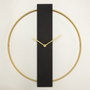 Wallity Future Metal Wall Clock - APS119 Negro y Oro